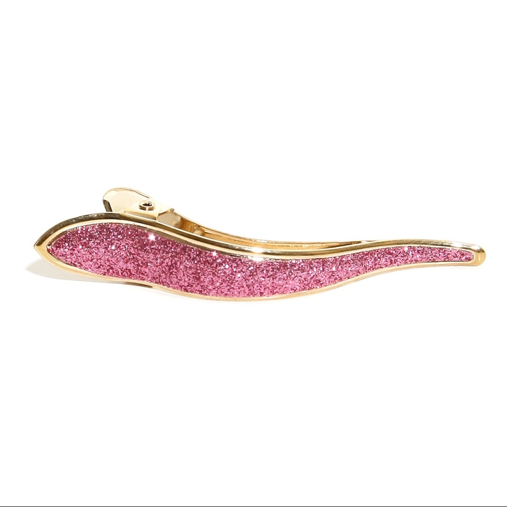 Pink Glitter Long Hairclip
